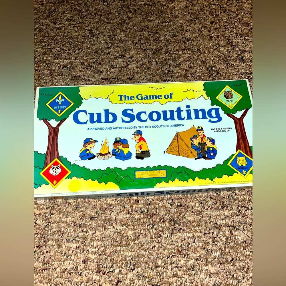 1987 Cadaco Boy Scouts Game of Cub Scouting Vintage Board Game *Complete*
